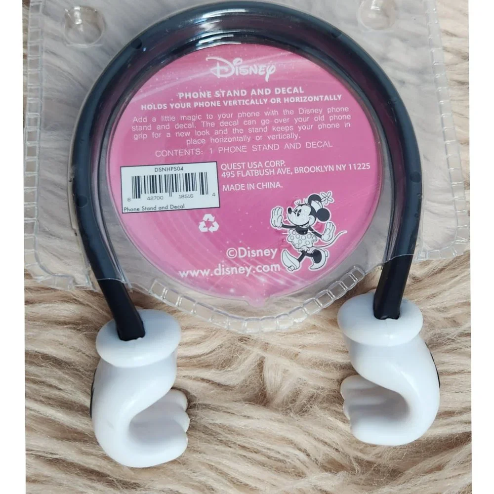 NWT DISNEY MINNIE MOUSE PHONE STAND & DECAL COMBO